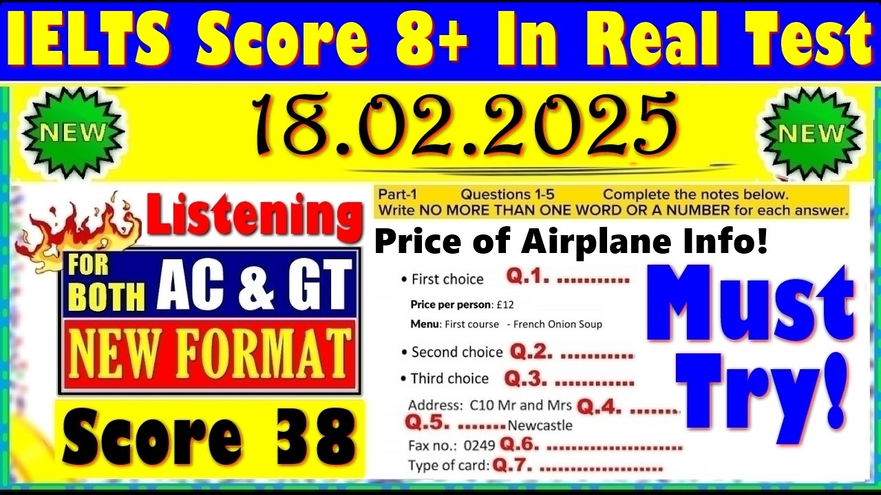 IELTS LISTENING PRACTICE TEST 2025 WITH ANSWERS | 18.02.2025
