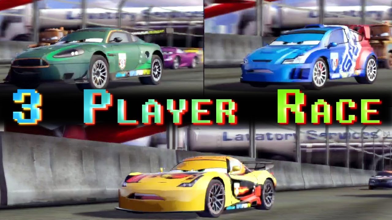 Cars 2 Splitscreen 3 Player Showdown Nigel Gearsley Vs Miguel Camino Vs Raoul CaRoule