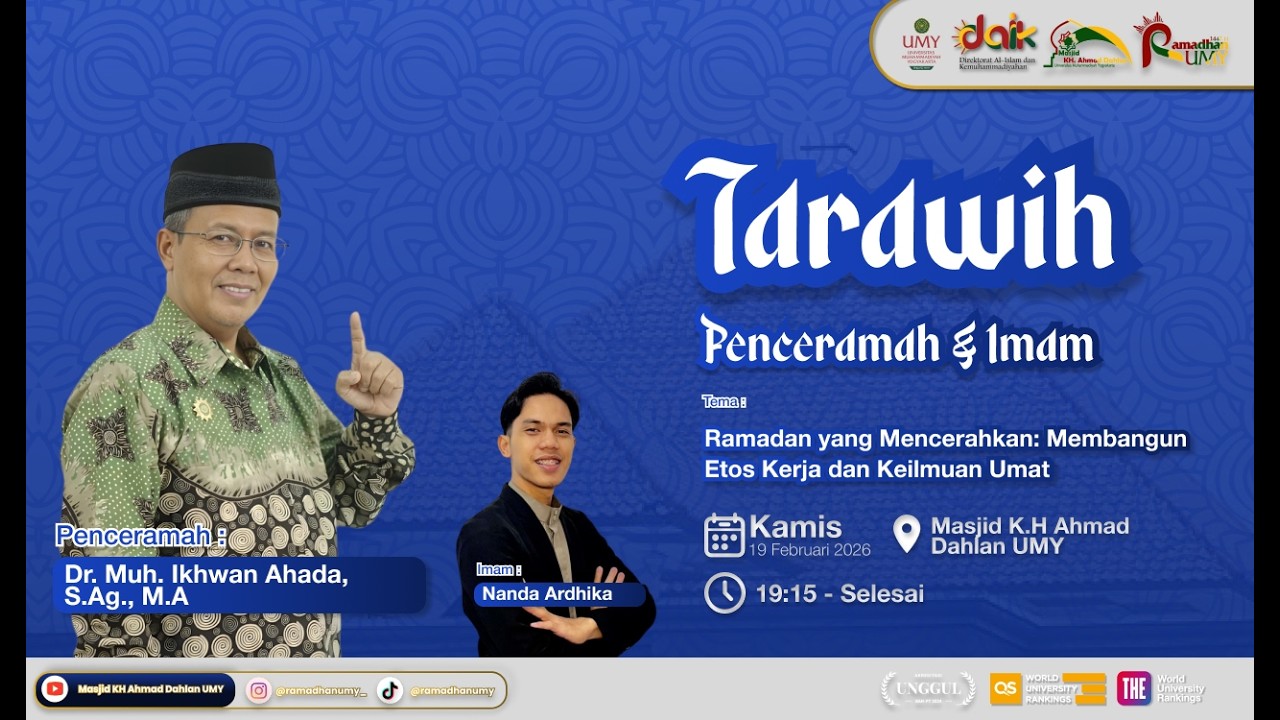 Ceramah & Tarawih | Dr. Muhammad Ikhwan Ahada, S.Ag., M.A.