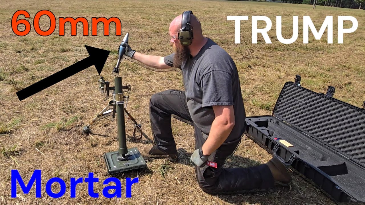 MAN-PORTABLE ARTILLERY! Set up & Firing of new 60mm TRUMP P47 ammo in Military M57 Yugo Mortar Kit