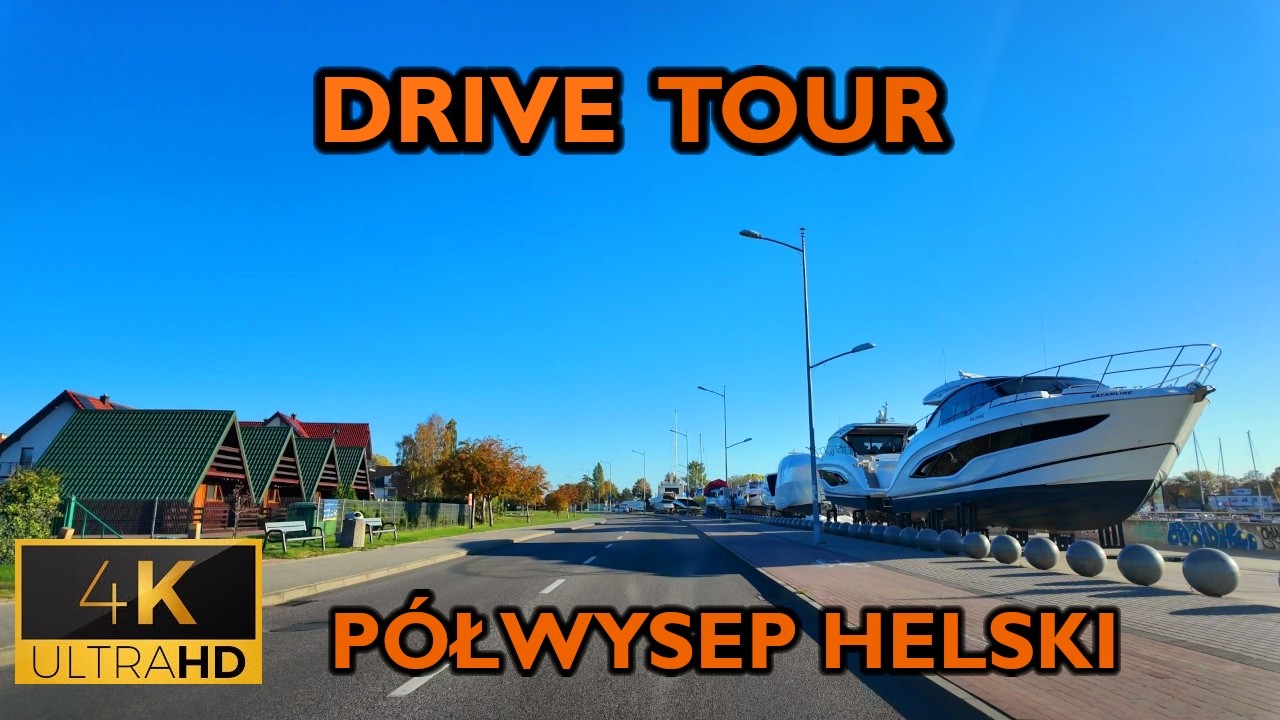 ⁴ᴷ⁶⁰ 🇵🇱 Hel Peninsula | Poland | 35KM Drive Tour (October 2024) [4K]