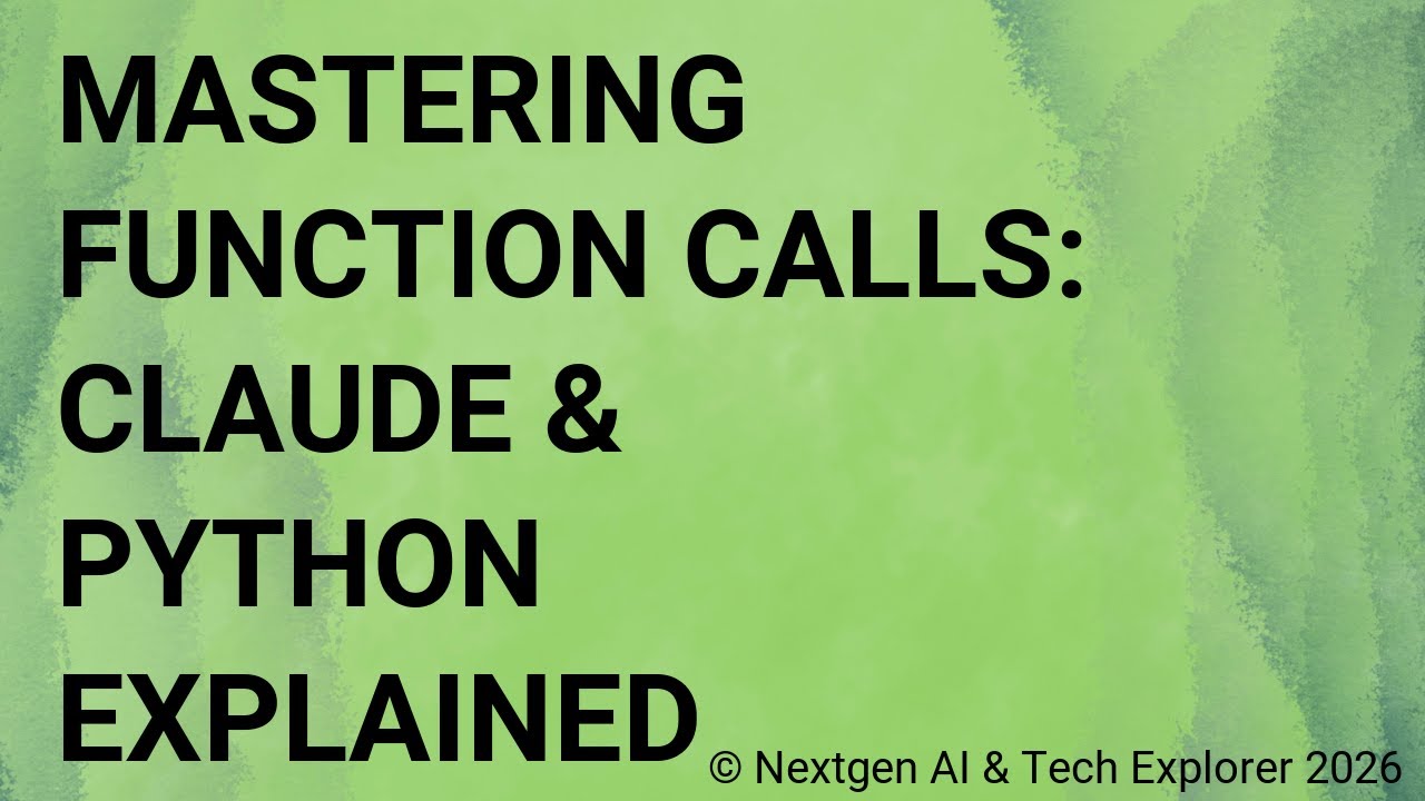 Mastering Function Calls Claude & Python Explained