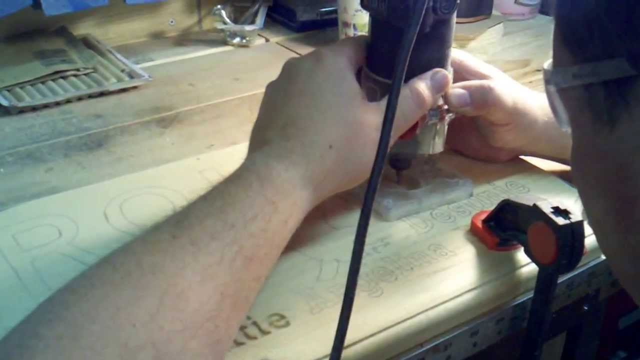 Routing a hand cut wood sign