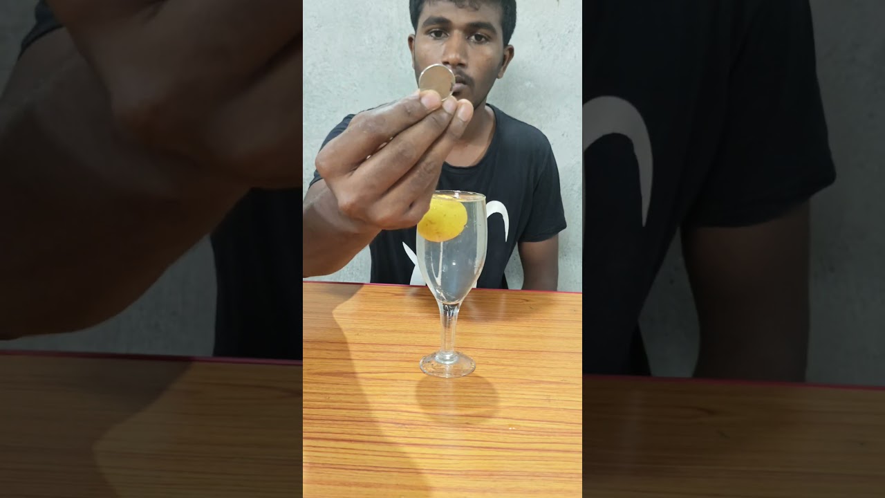 lemon flipping coin in water #shorts #power #slack