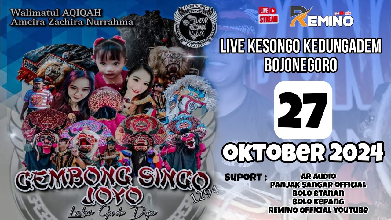 live jaranan GEMBONG SINGO JOYO live kesongo kedungadam bojonegoro ft ARaudio 27 10.2024