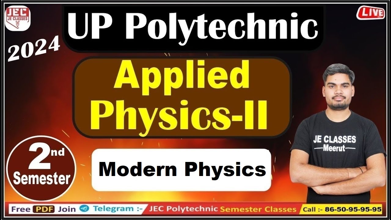#36  UPBTE 2nd Sem Applied Physics-II Modern Physics Class by Lalit Sir | JE CLASSES Meerut