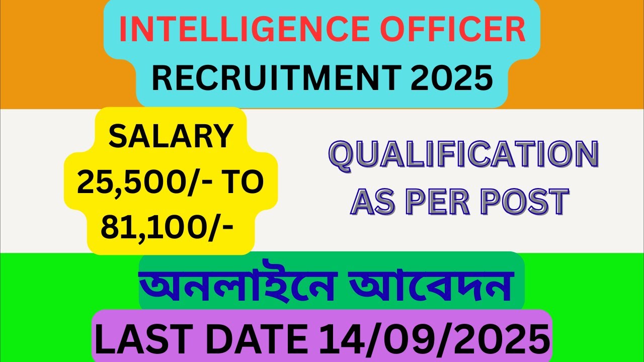 INTELLIGENCE OFFICER RECRUITMENT 2025 | N VARIETIES |
