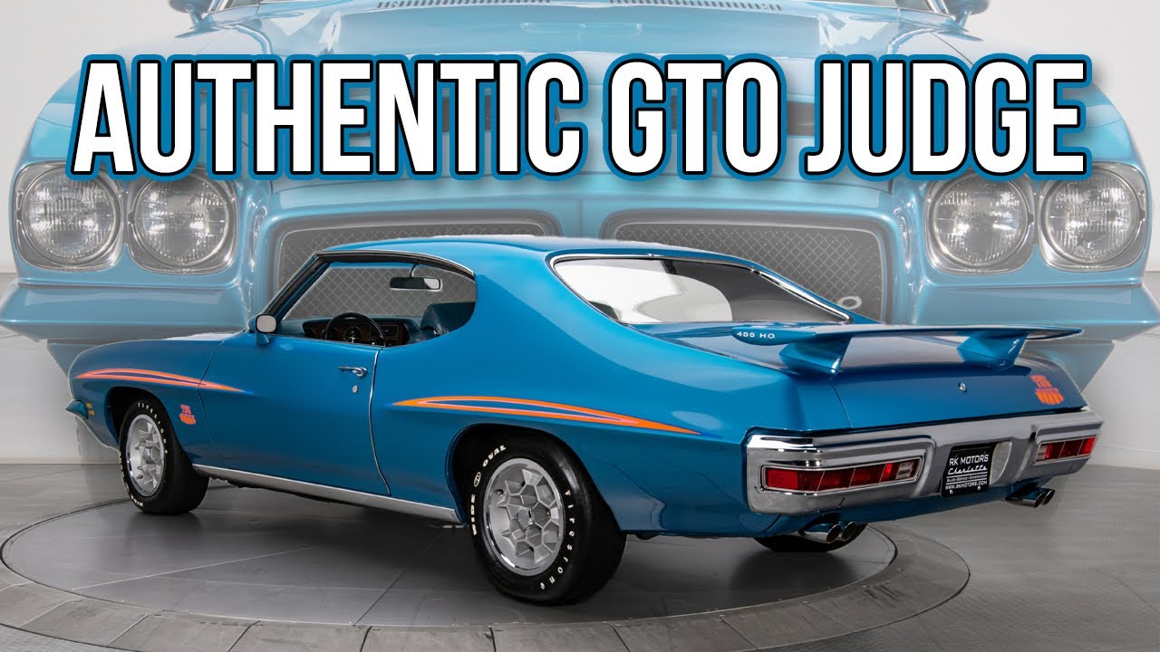 Authentic 1971 Pontiac GTO Judge 455 HO V8 Muncie 4-speed  -  SOLD  -  #137430