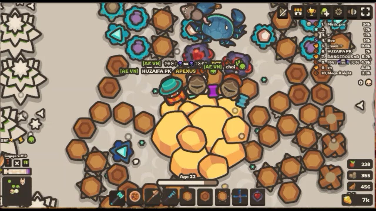 200k at big gold base in taming io