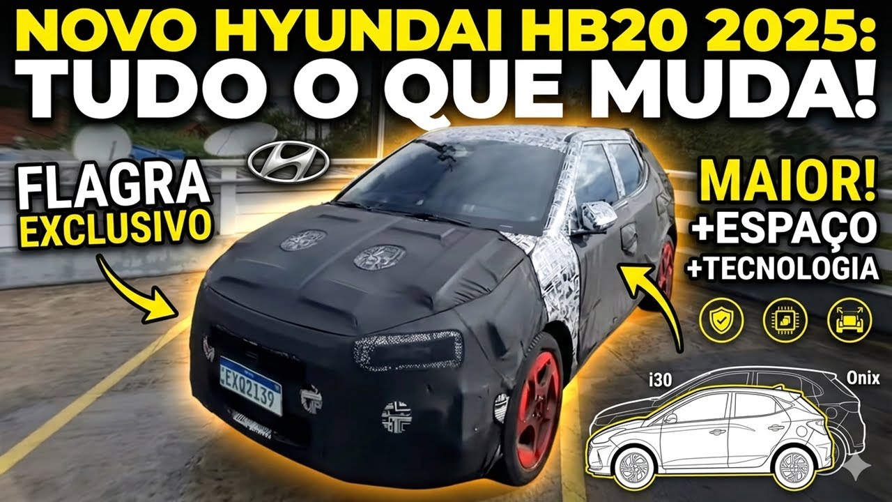 Novo Hyundai HB20 vai crescer e ficar quase um i30 | Flagra revela tudo