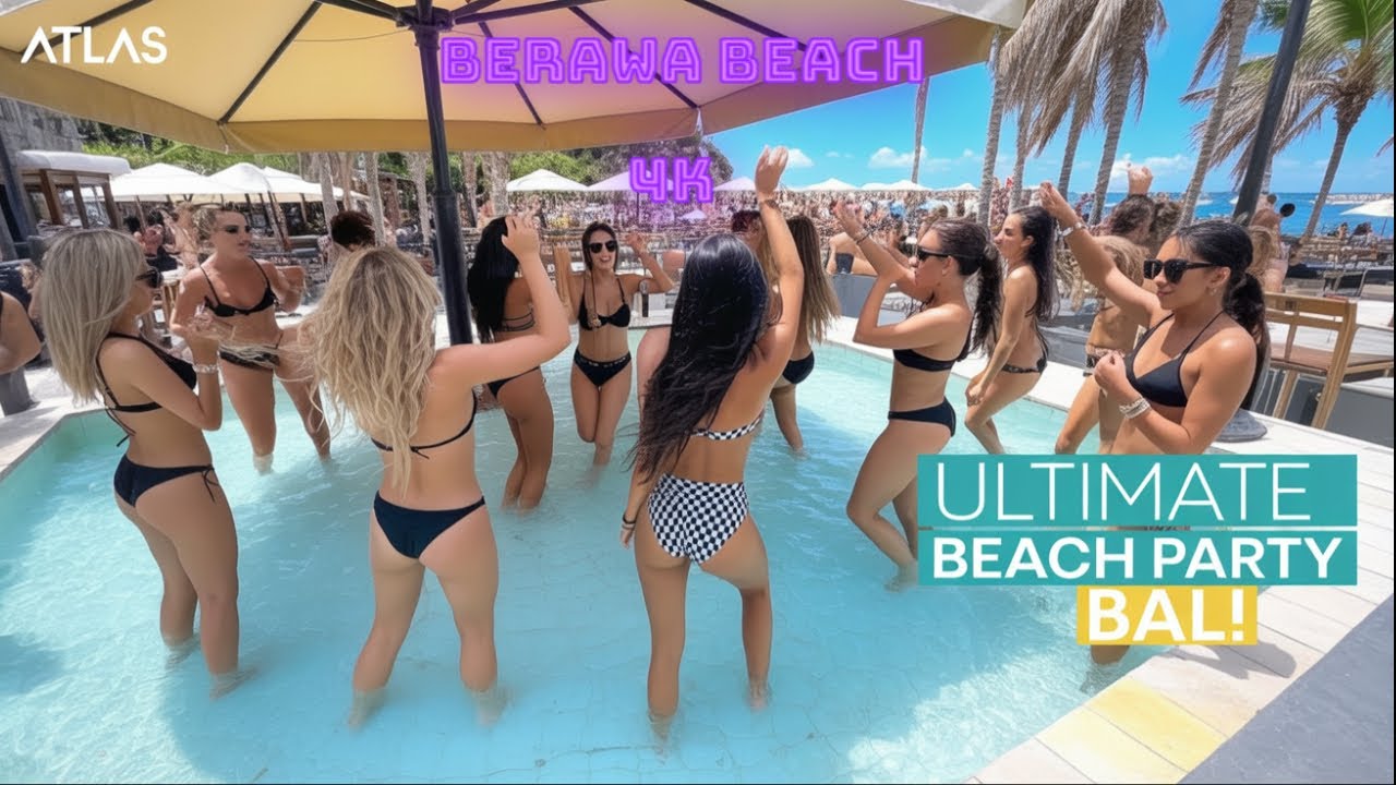 Atlas Beach Club Bali 🇮🇩: Sunset Vibe & Party in July 2025 4K | I Went to the Busiest Beach in Bali