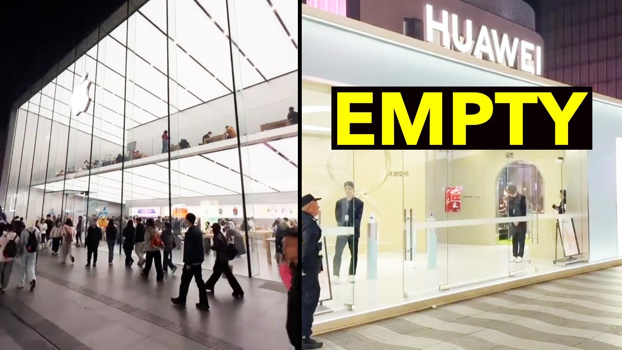 Китай этого не ожидал! В магазинах Apple посетителей больше, чем в магазинах Huawei!
