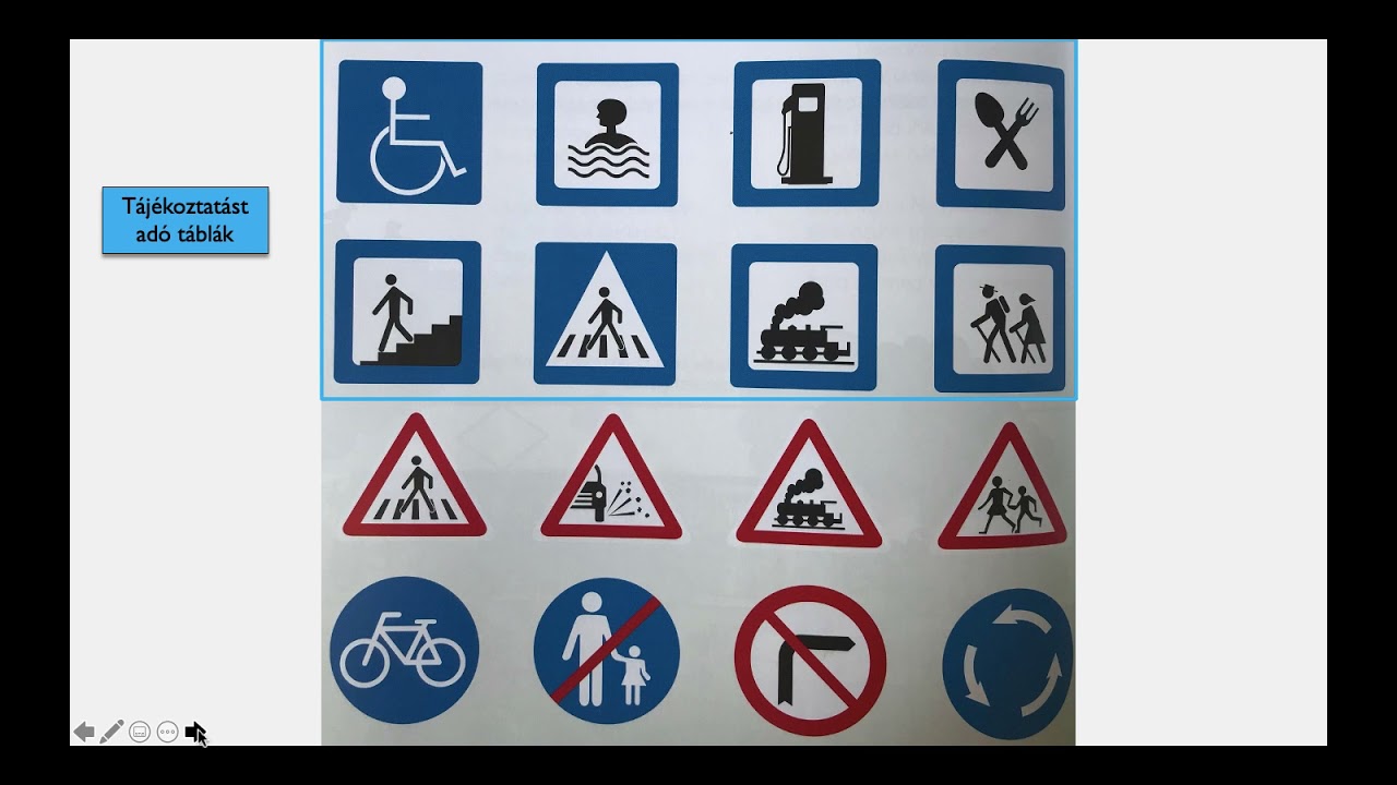 Rajz óra Jelek, piktogramok