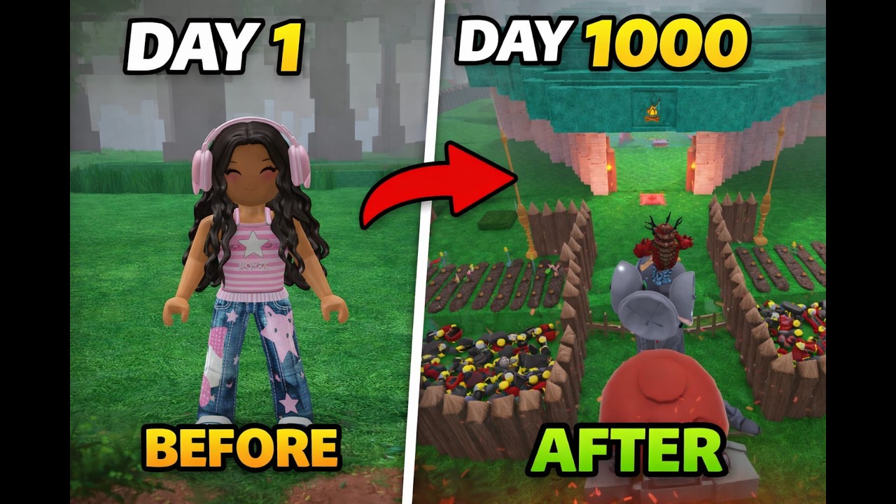 1000 Days to Build a Best Base in 99 Nights in The Forest