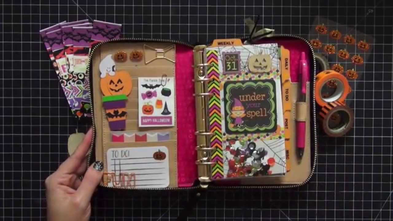 Kate Spade Wellesley Planner Setup Halloween 2015