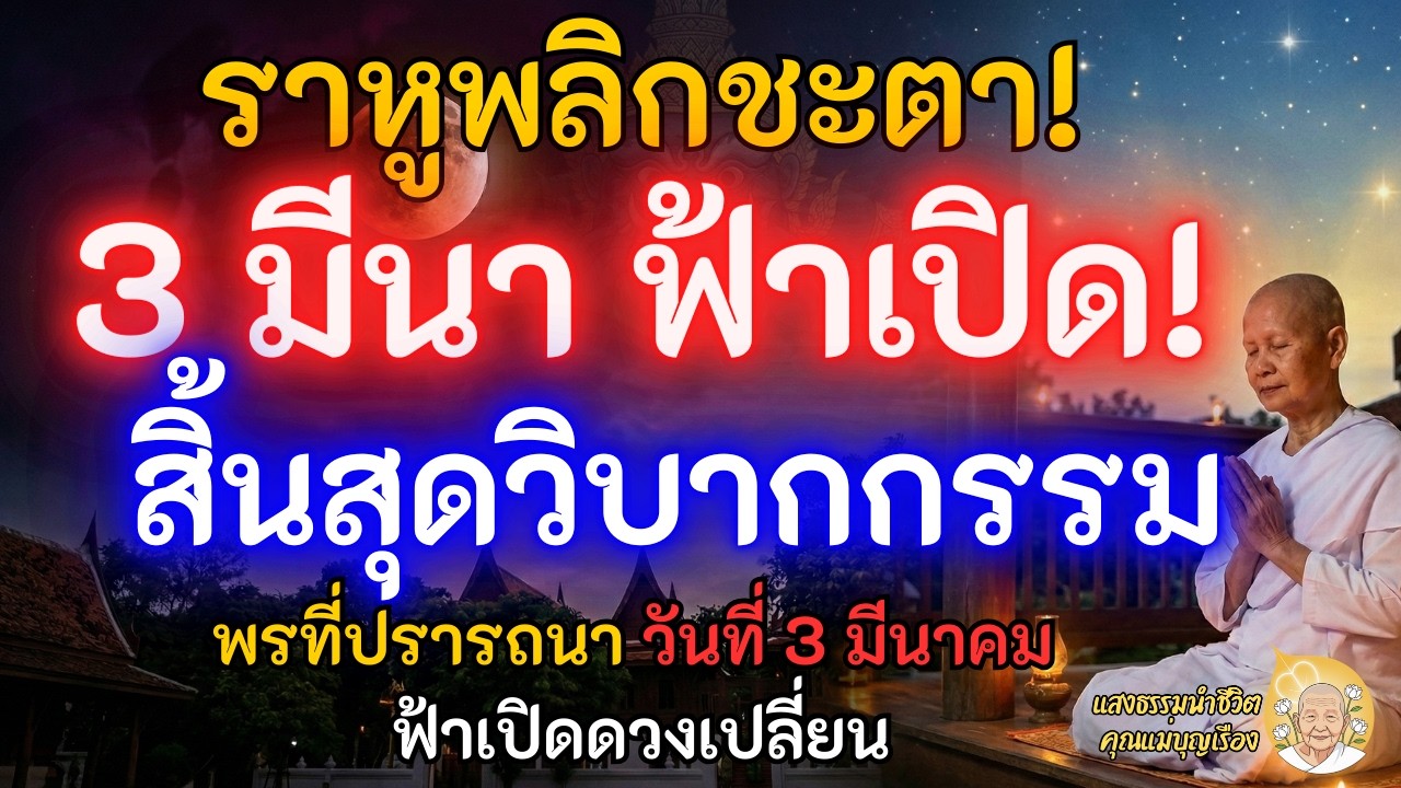 3 มีนา ฟ้าเปิดดวงเปลี่ยน พลิกชะตาคนทำดี | แสงธรรม คุณแม่บุญเรือง