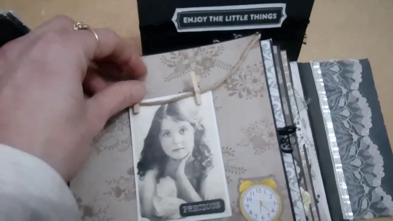 Pudełkowy album vintage wg. tutorialu Scrapkate.
