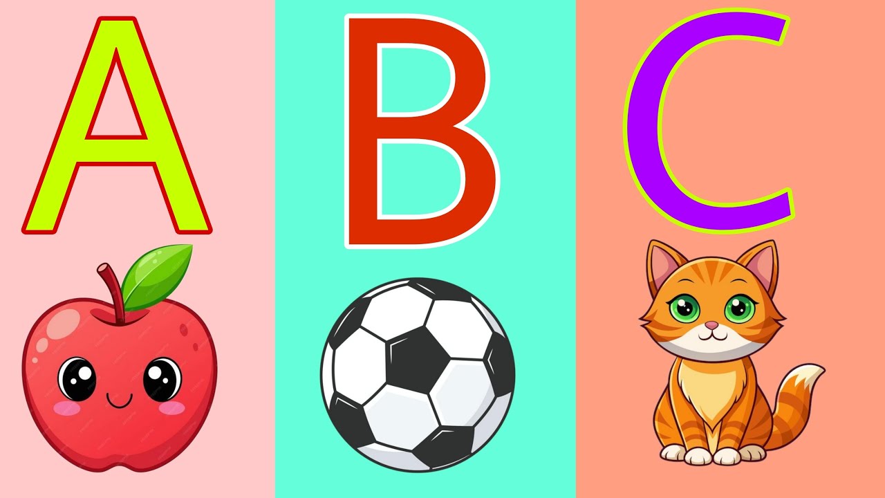 ABCD cartoon video, alphabet song for kids, easy learning