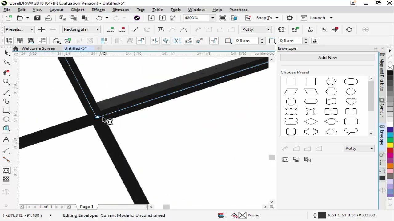 التطبيق في برنامج كوريل درو دوران شكل في دائرة corel draw