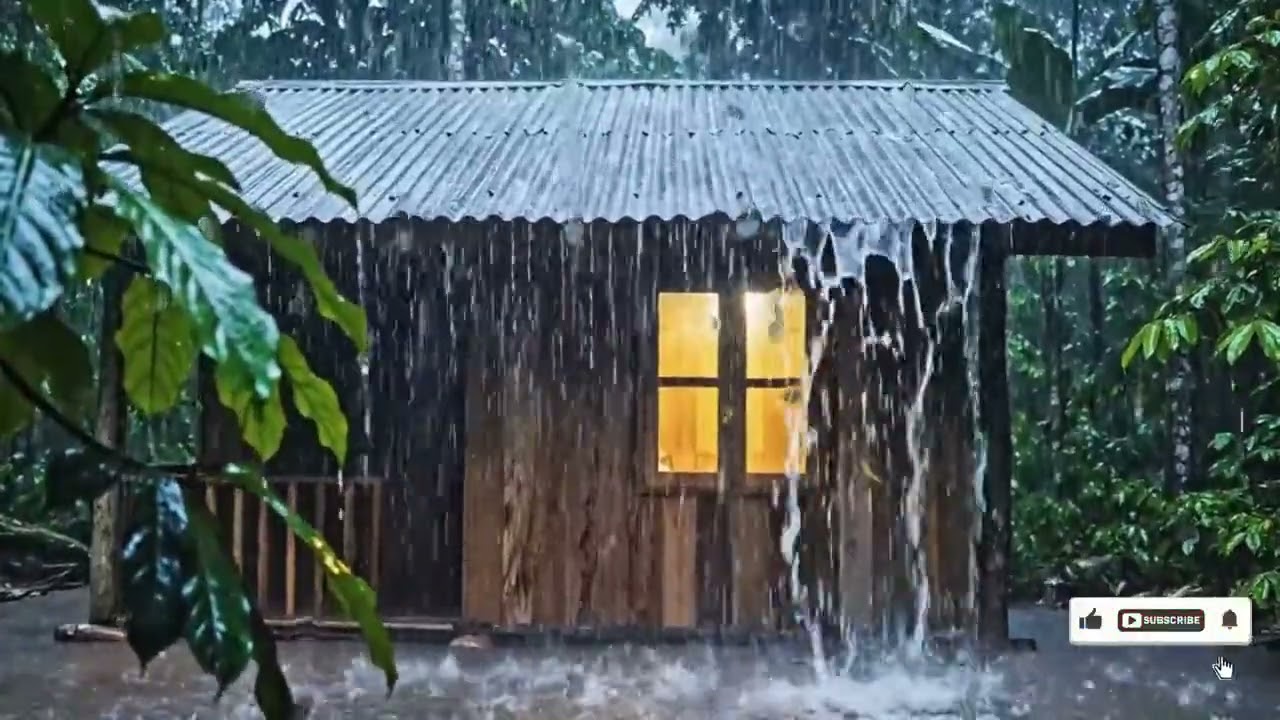 Rain and Thunder at Night | Heavy Rain ASMR for Restful Sleep