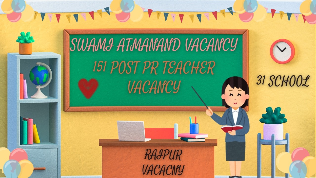 Swami Atmanand Vacancy Raipur | 151 Post | 31 School