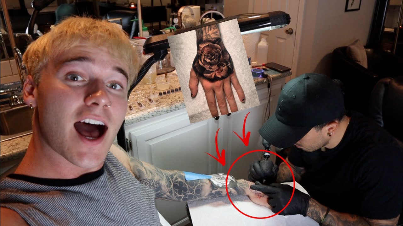 GETTING MY FIRST HAND TATTOO!!! (REALISM)