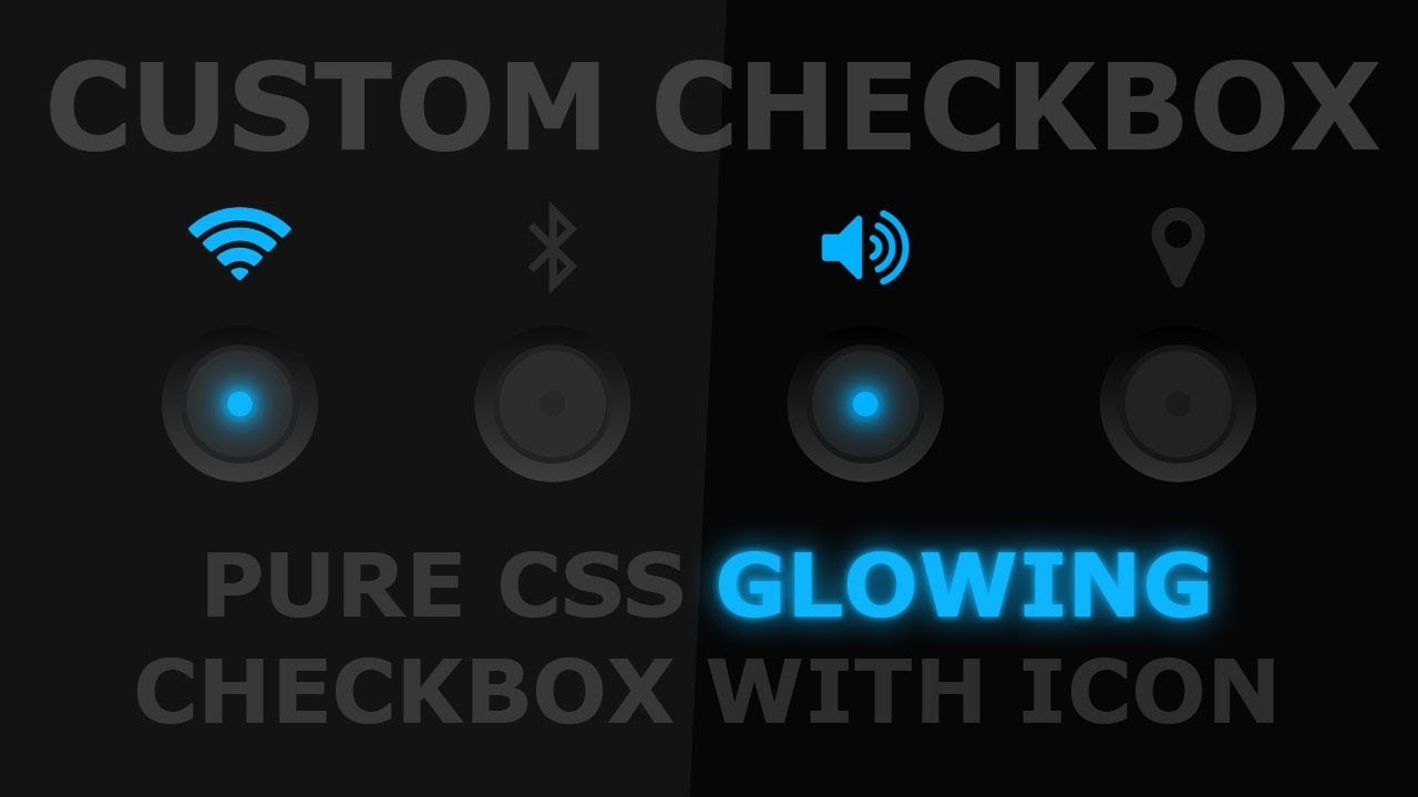 Glowing Checkbox Design With Icon | Html CSS and Fontawesome Icon