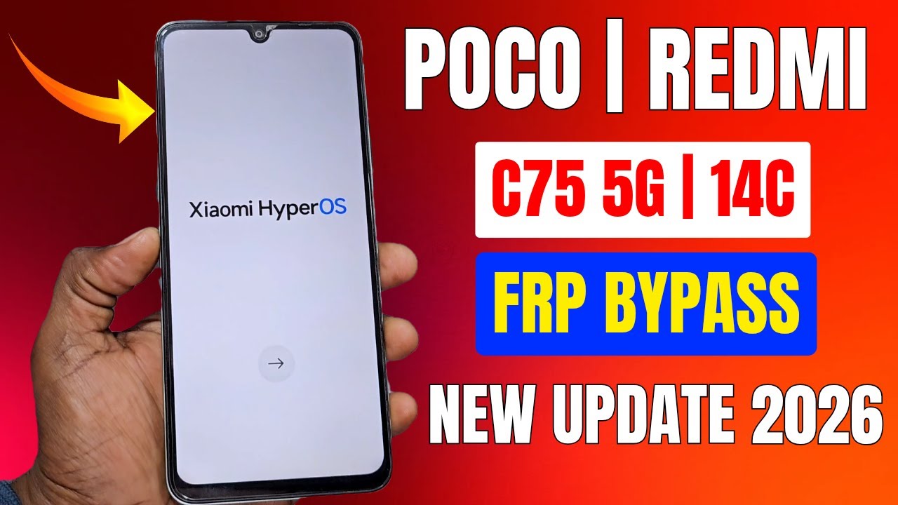 Poco C75 5G HyperOS Frp Bypass Without PC Android 14/15 | Poco C75 Google Account Unlock 2026