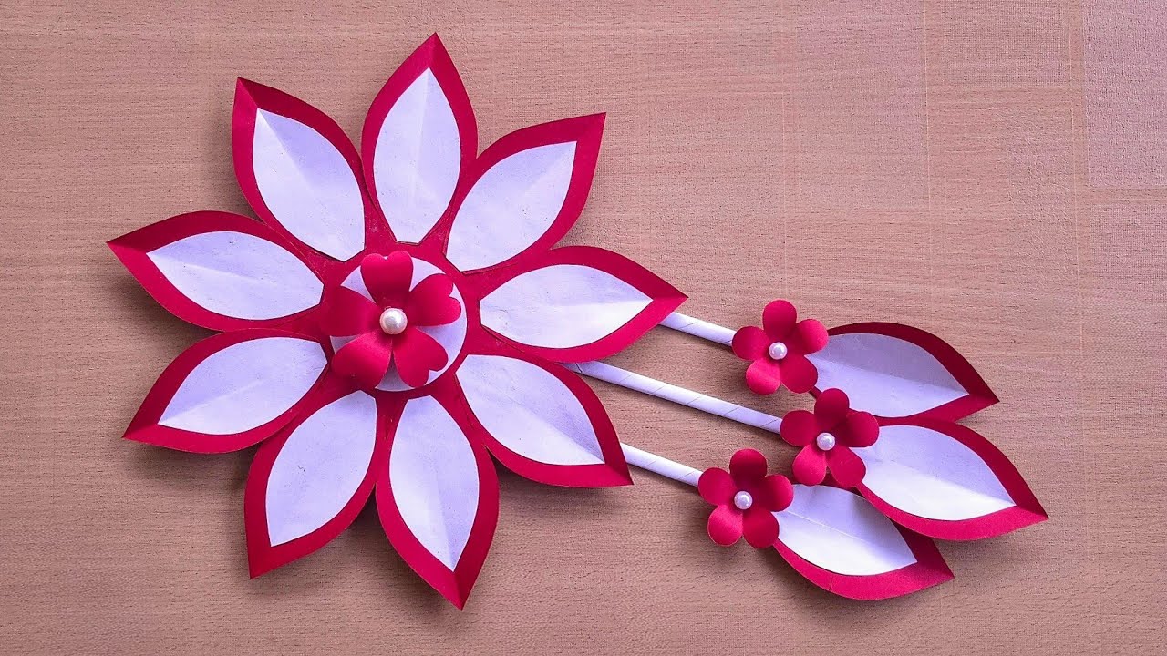 🌸New! Easy Paper Wall Hanging Ideas | Flower Wall Hanging using A4 paper sheet | Paper Home Decor