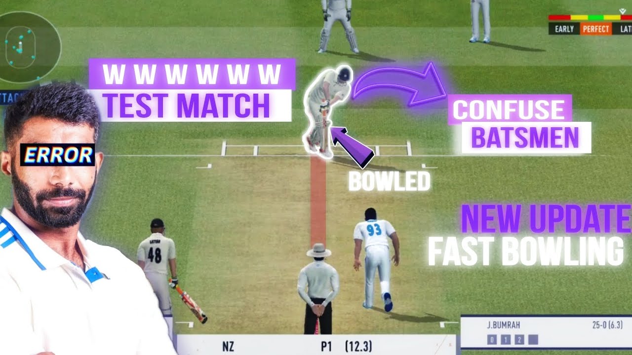 Real Cricket 24 bowling tips Test Match🥵🔥||Get all 10 wickets||Real Cricket 24 🏏