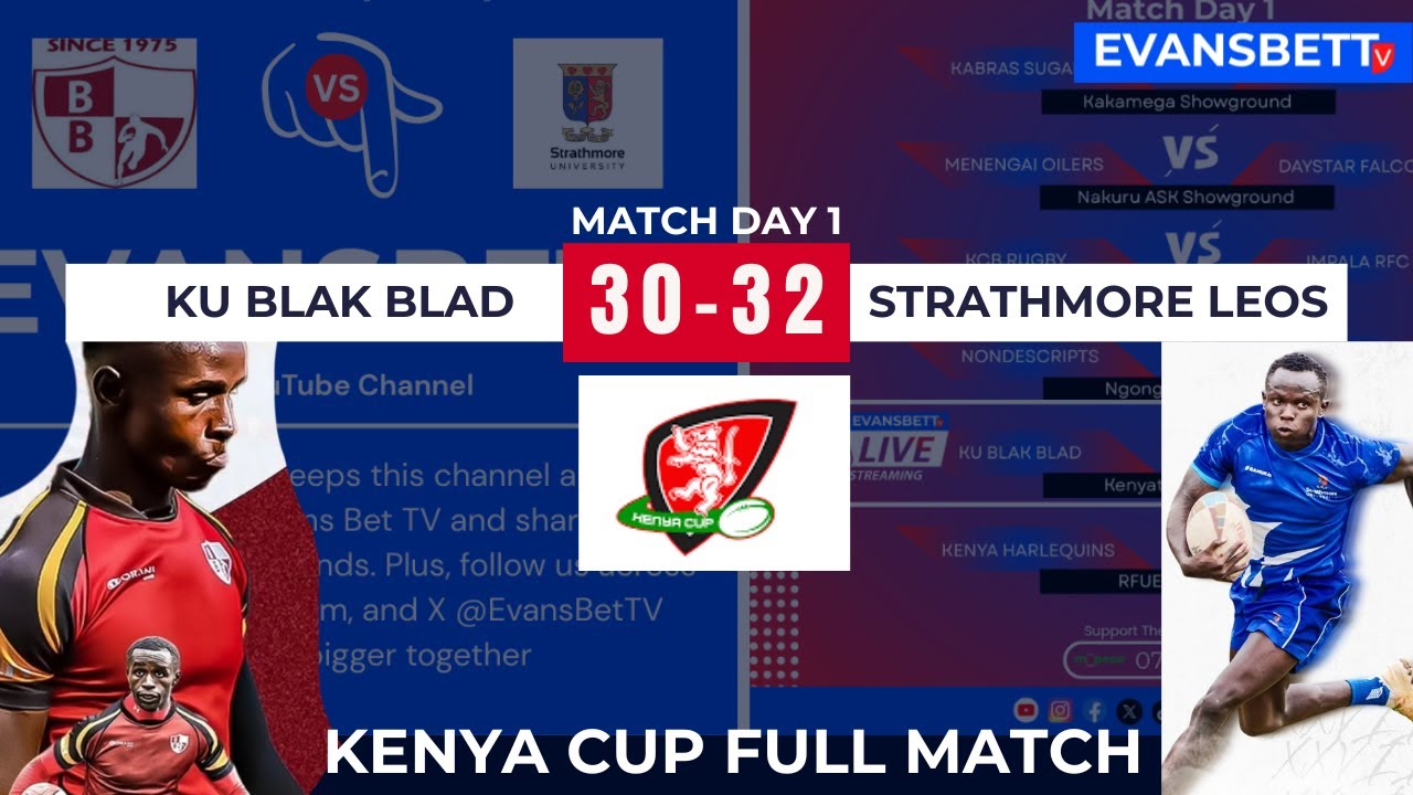 Blak Blad vs Strathmore Leos Full Match Kenya Cup Match Day 1