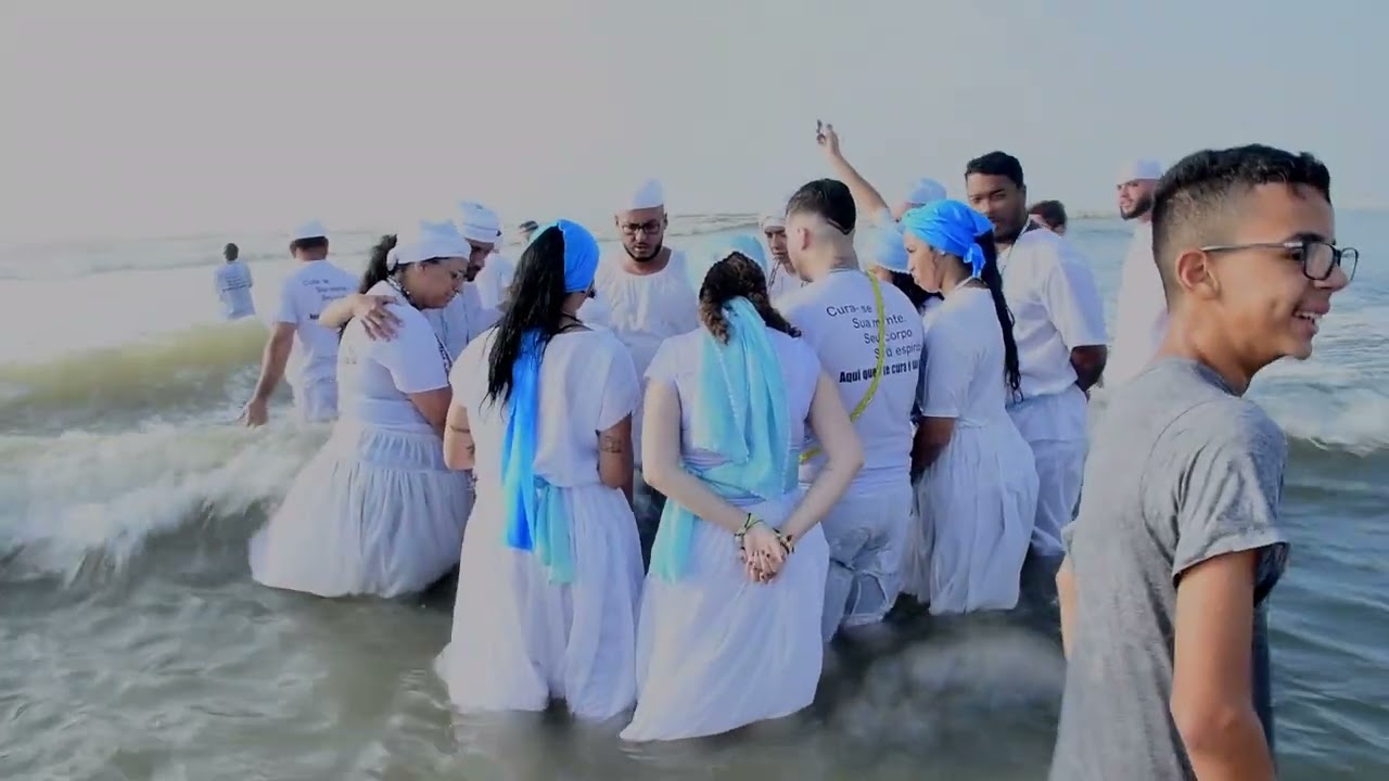 Templo de Umbanda Filhos de luz na festa de Iemanjá em Praia Grande