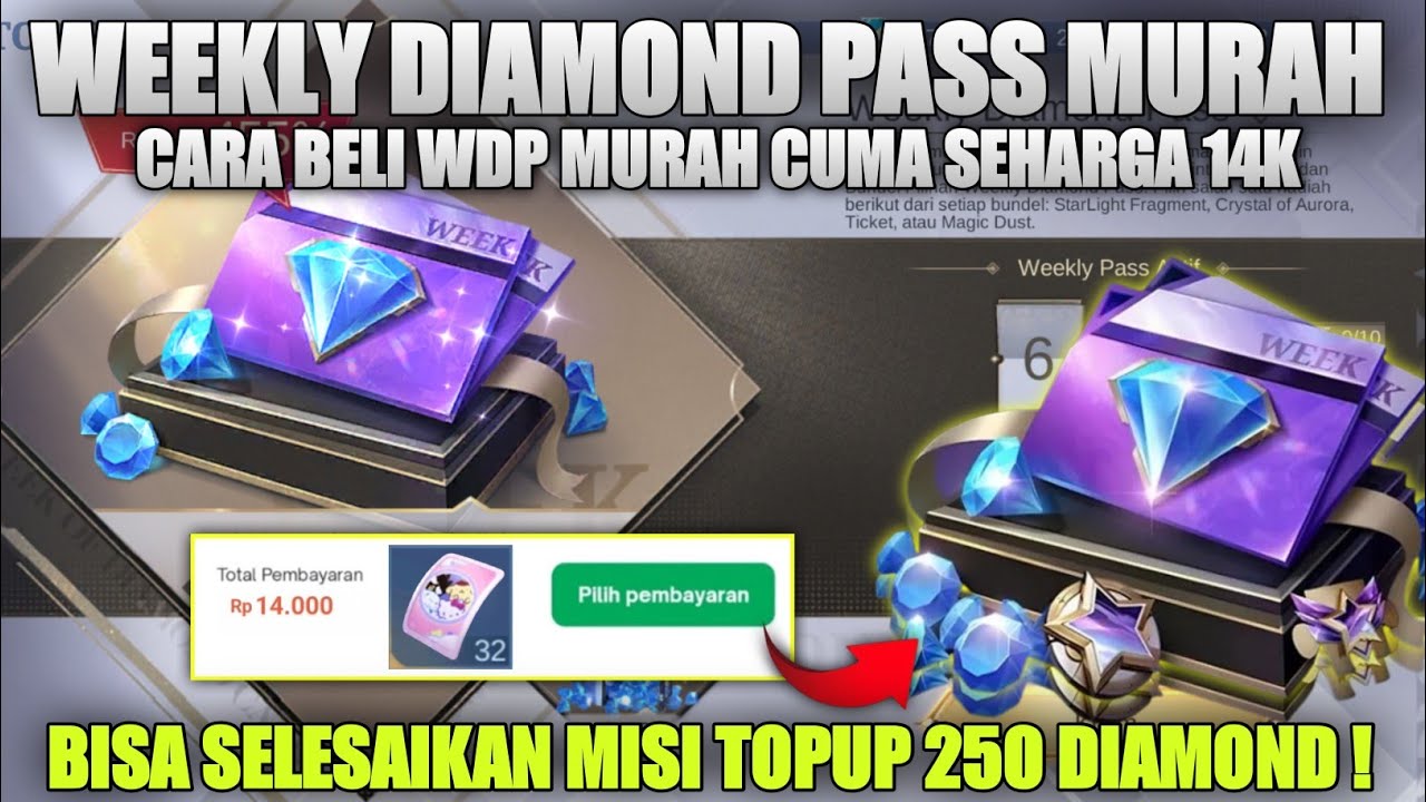 WEEKLY DIAMOND PASS 14K!! CARA BELI WEEKLY DIAMOND PASS MURAH CUMA 14K MOBILE LEGENDS SANRIO 2 RONDE