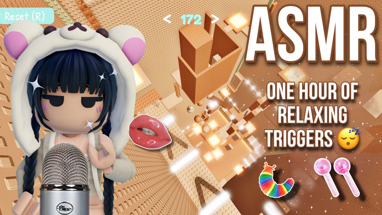 ROBLOX ASMR - ONE HOUR of Relaxing Triggers + Mouth Sounds (NO TALKING) 💗💤
