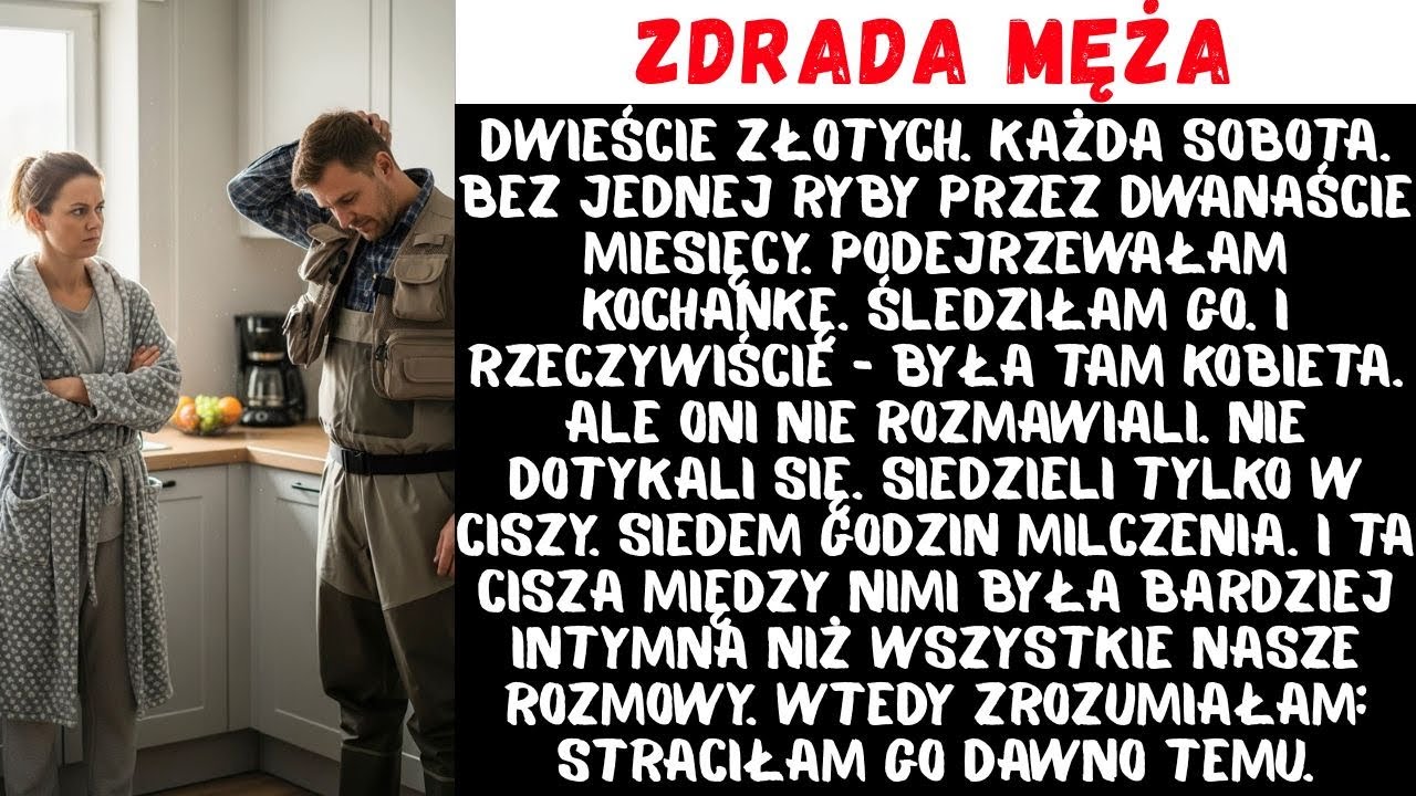 Zdrada męża. Nie dotykał jej, nie całował. Tylko cisza. I wtedy zrozumiałam — straciłam go