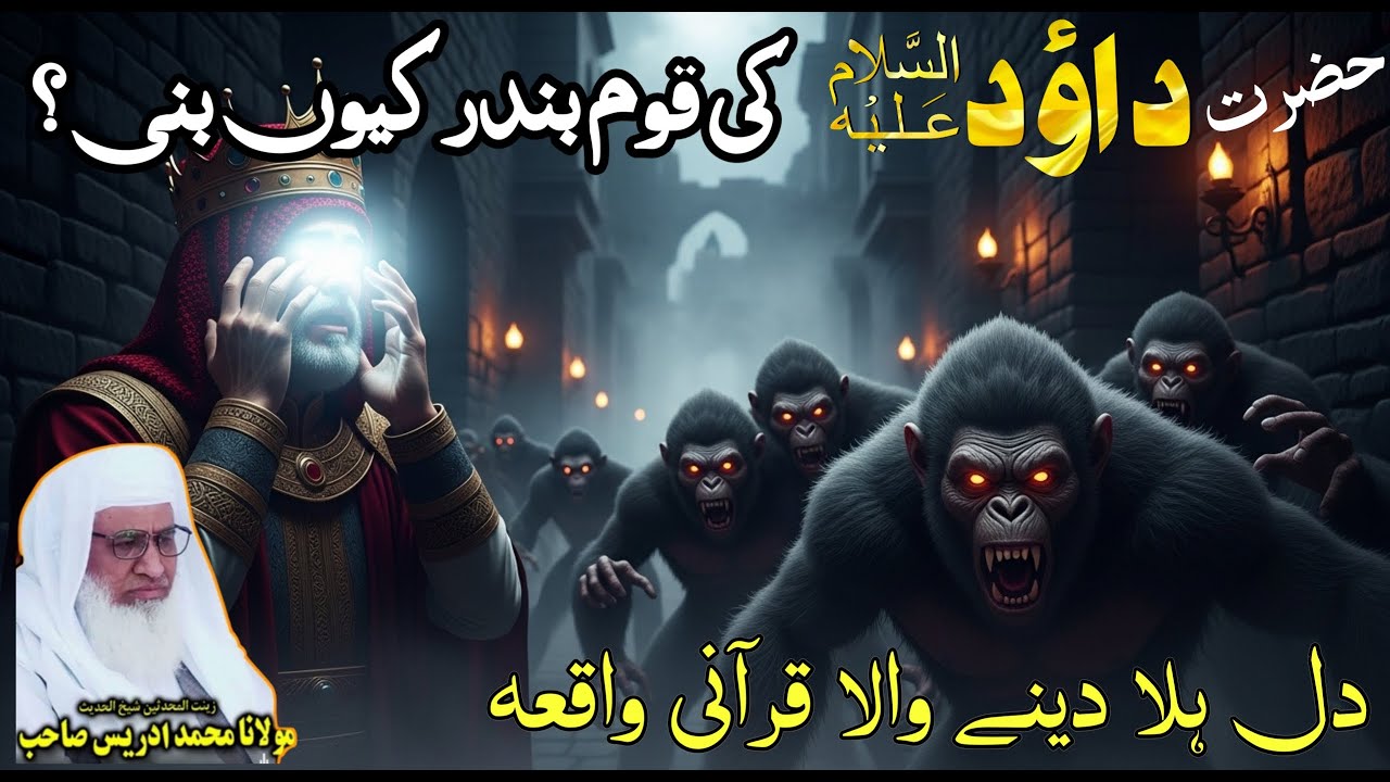 حضرت داودؑ کی قوم بندر کیسے بنی؟ | دل ہلا دینے والا قرآنی واقعہ | مولانا شیخ ادریس صاحب پشتو بیان