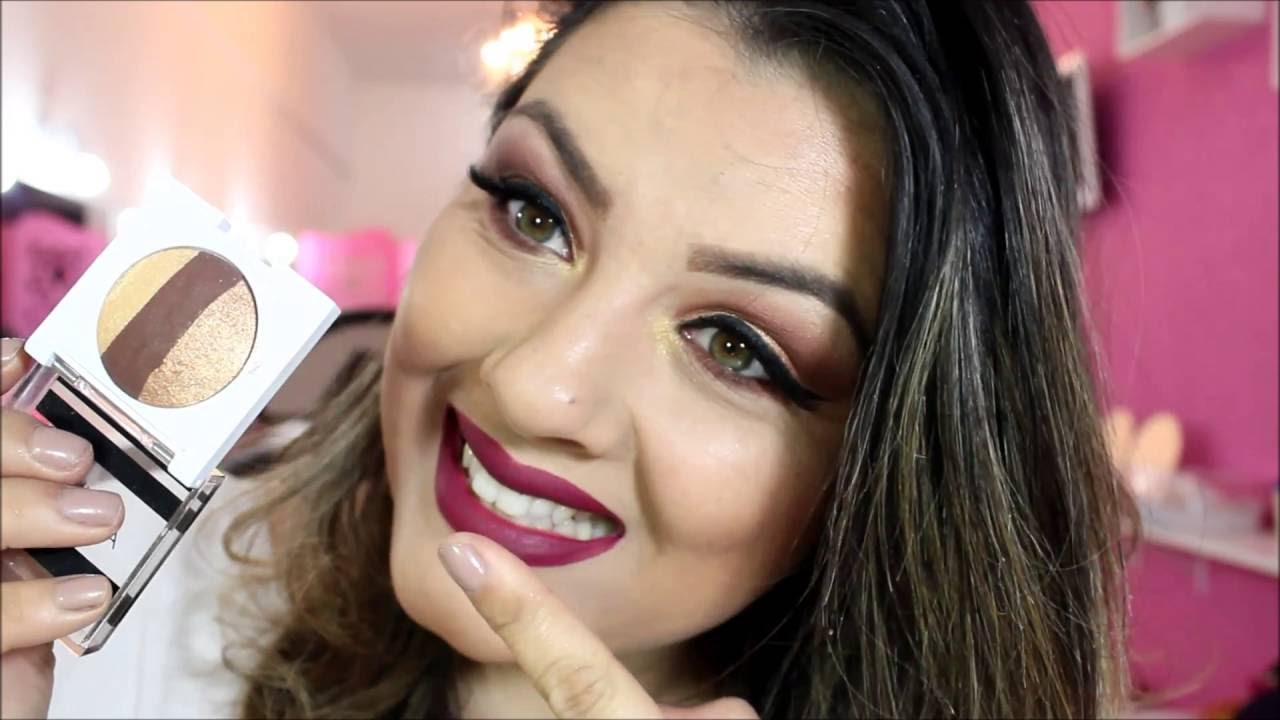 Maquiagem com o Trio da Mary Kay Oh Honey (Dourado) por Sabrina Santos.