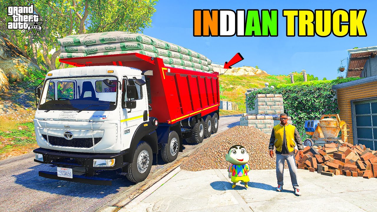 Franklin & Shinchan Buy Indian TATA Tipper Truck And Start Transport Business in GTA 5