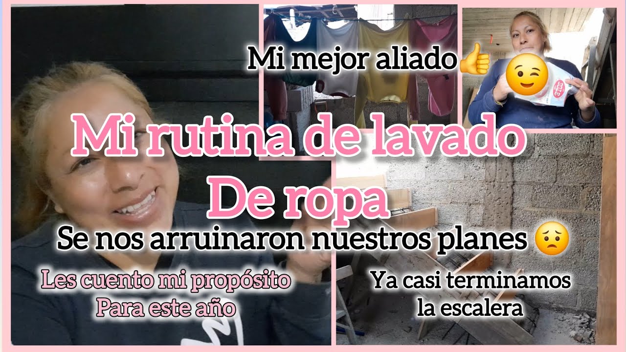 Mi rutina de lavadode ropa👖👚🧦 +mi propósito para este año 🤔 +se nos arriba nuestros planes ☹️🤦‍♀️