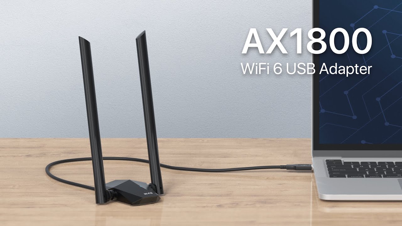 AX1800Mbps Long Range USB WiFi 6 Adapter - Level up Your PC WiFi