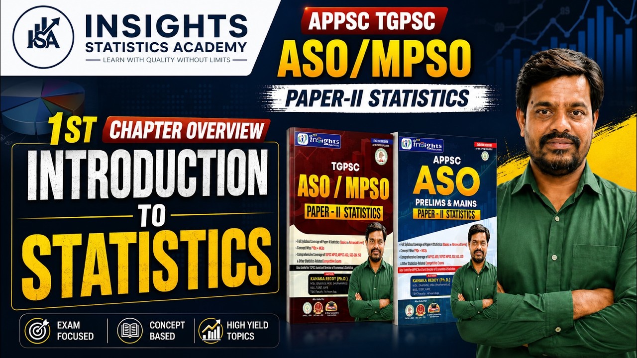 Introduction to Statistics | 1st Chapter Overview | APPSC & TGPSC ASO/MPSO Paper-II Statistics