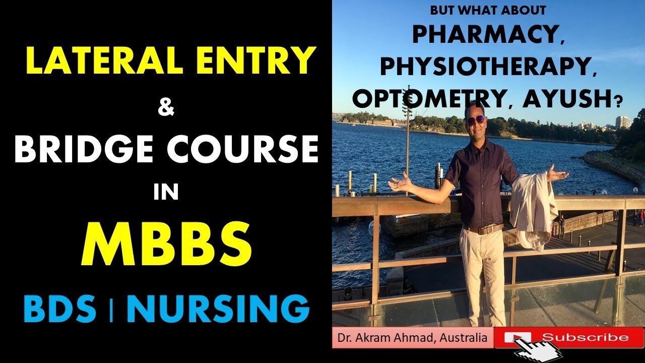 Lateral Entry in MBBS | Nurses, Dentists Bridge Course into MBBS