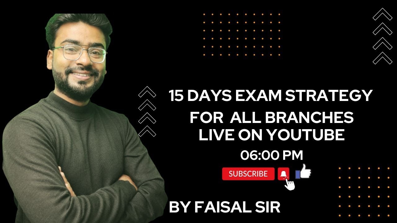 15 Days Exam Strategy for all branches | Polytechnic | Bteup | by Faisal Sir.