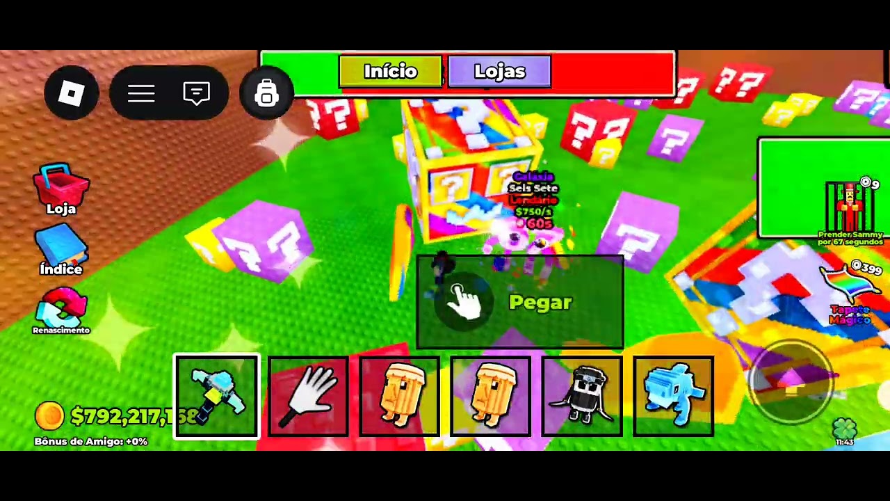 Jogando quebre um bloco da sorte de Grey hot tsunami Brad