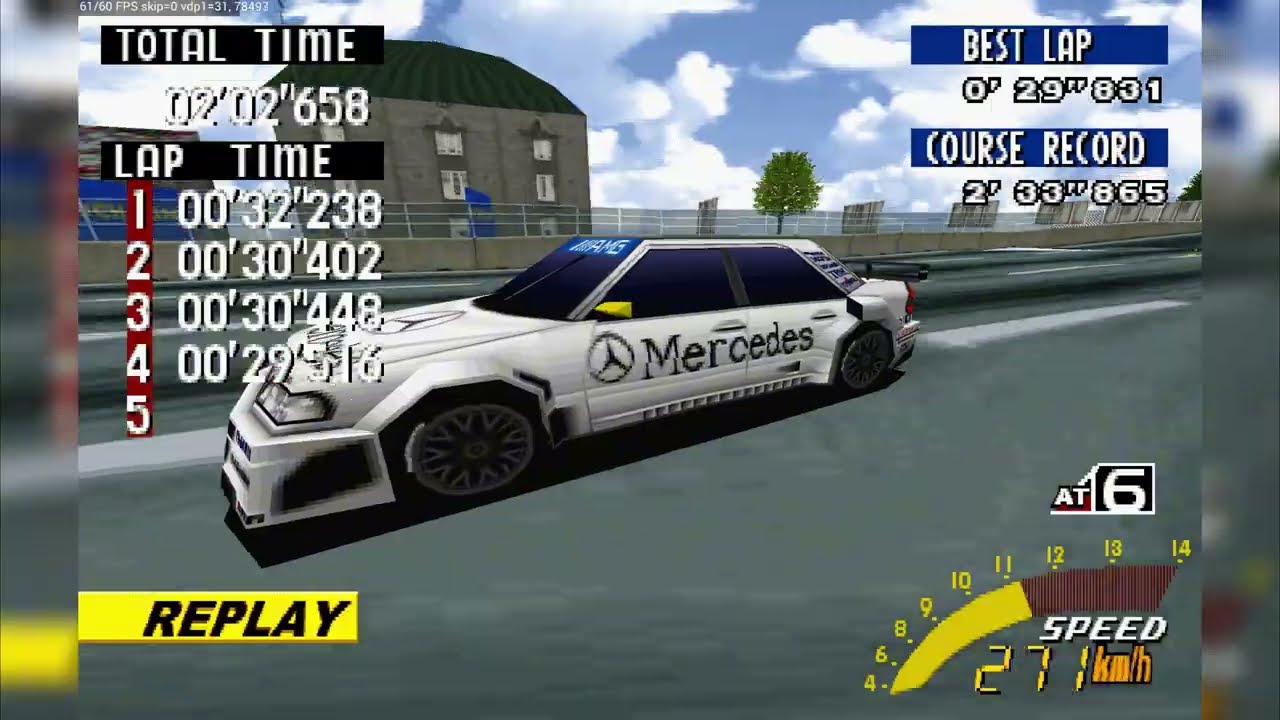 SEGA Touring Cars - Saturn Mode - Time Trial: Brock Wall Town  | Ymir v0.2.2-dev_eb7b222b