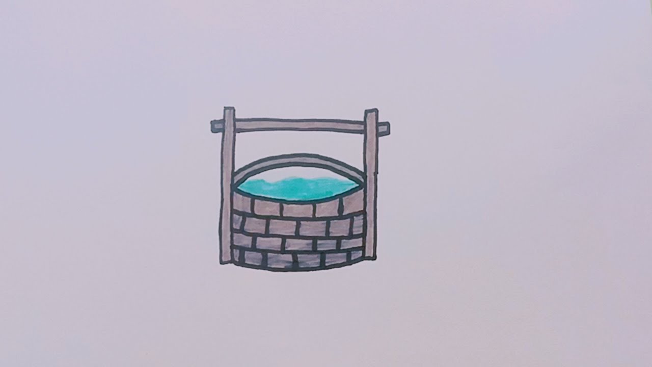 How To Draw A Well 🕳️ | Easy Drawing Practice And Coloring For Kids
