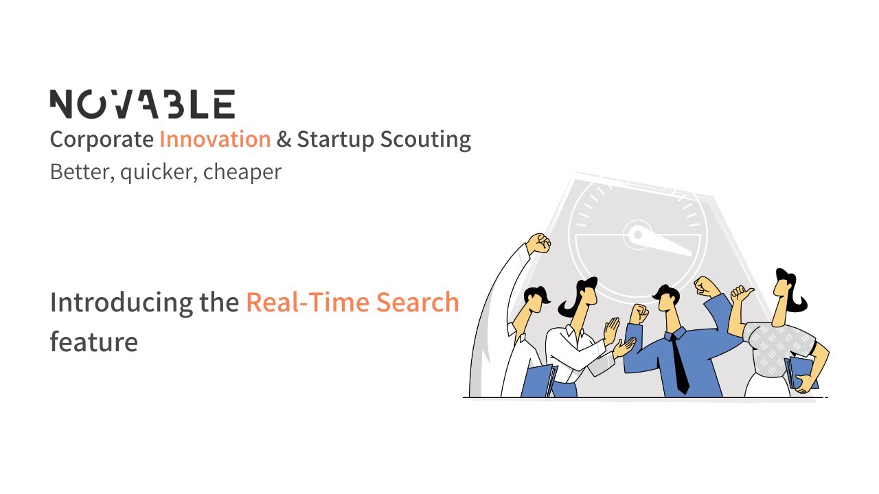 Novable Startup Scouting Platform I Introduction of the Real-time Search feature