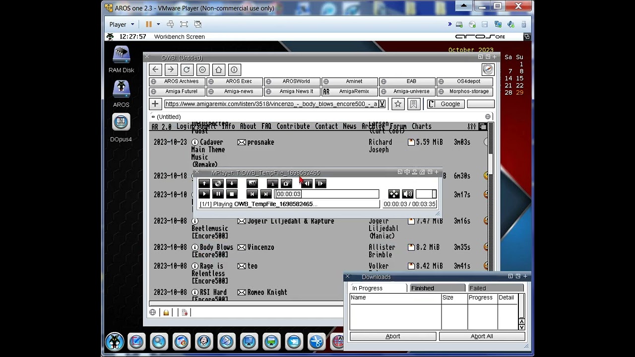 AROS One x86   Play Online MP3 on Site AmigaRemix