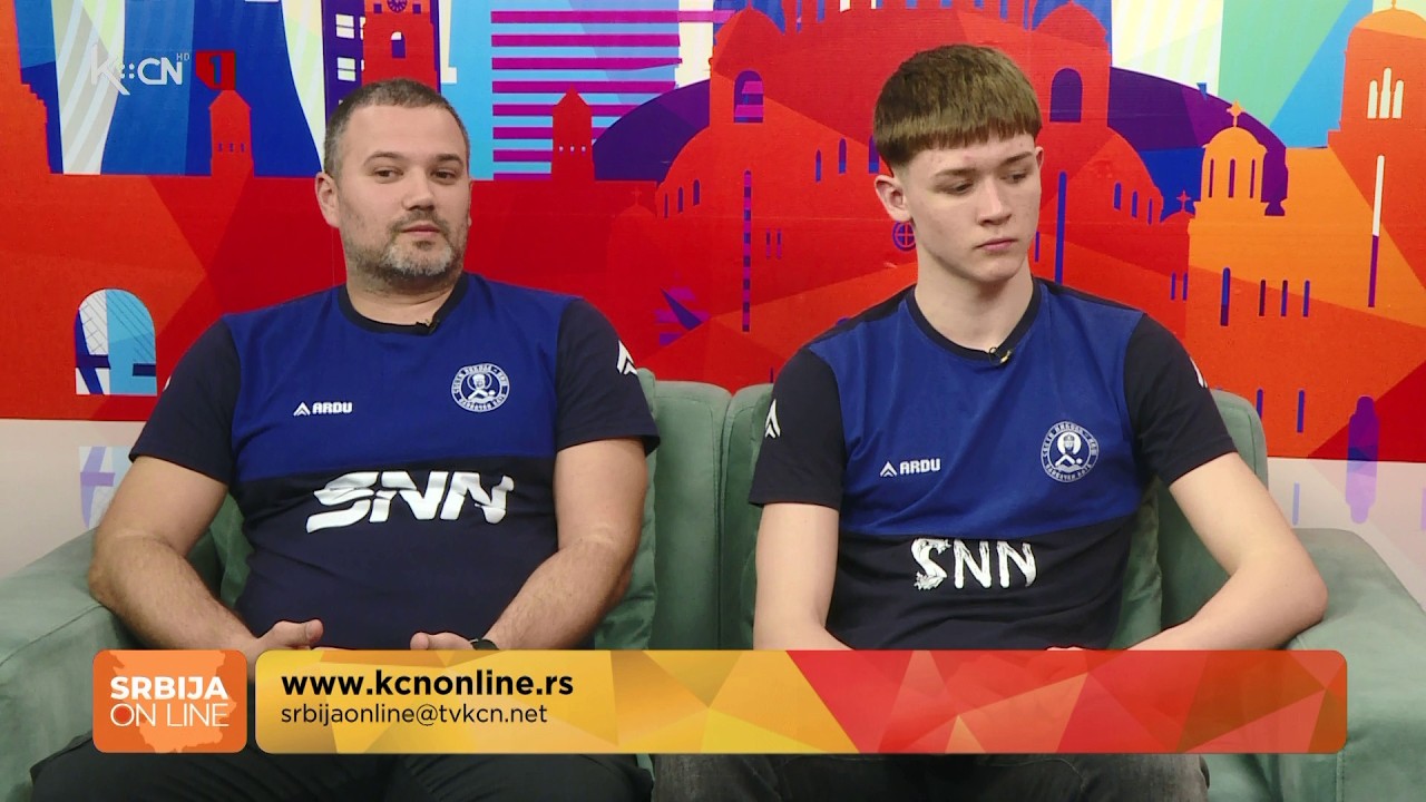 Nacionalni rekorder u plivanju Đorđe Jovanović i trener PK Sveti Nikola Marko Božinović (TV KCN)