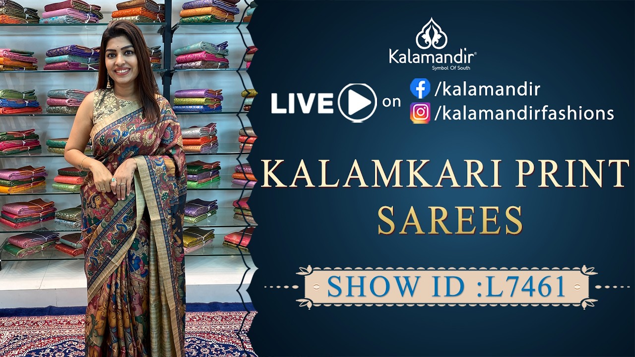Kalamkari Print Sarees @ Flat Price | WhatsApp Number 9852 9852 99 | Kalamandir Sarees LIVE